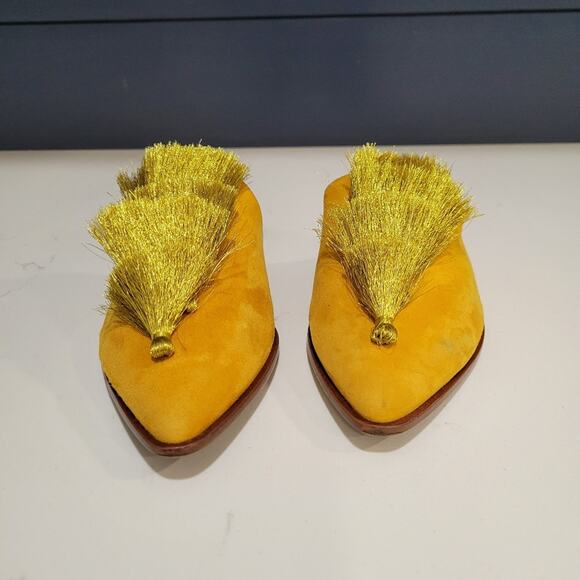 Nine West Ollial Leather Upper Mules With Tassels Size 6M - Picture 3 of 9